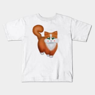 Cute Ginger Cat Kids T-Shirt